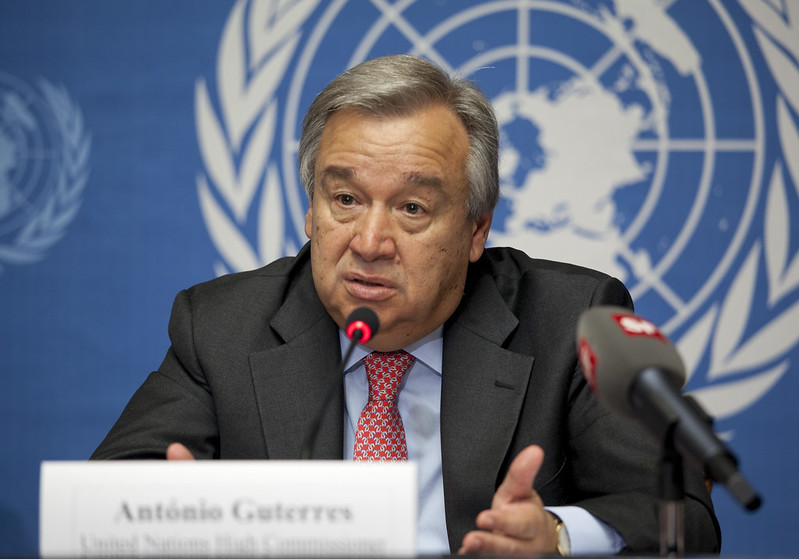 António Guterres speaking at a UN event